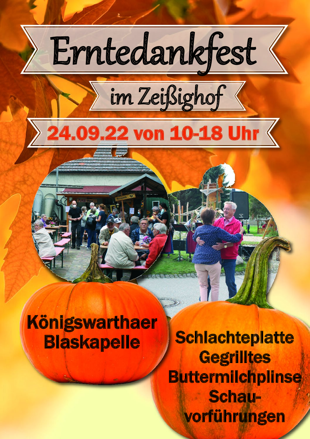 Erntedankfest am 24.09.22 ab 10 Uhr